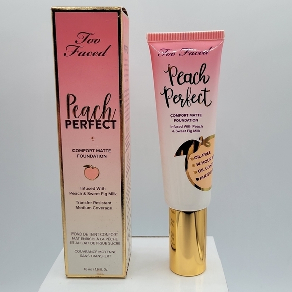 Too Faced Spiced Rum Peach Perfect Matte Foundation - Picture 2 of 12